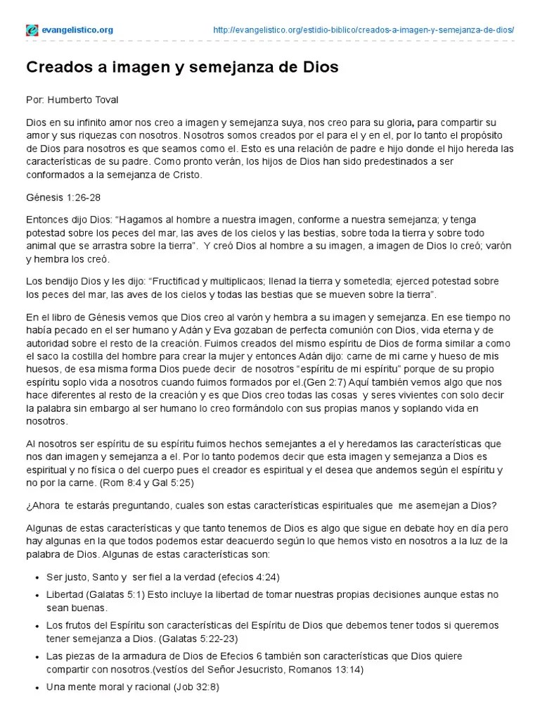 Creados A Imagen Y Semejanza De Dios2 | PDF | Cristo (título) | Teología