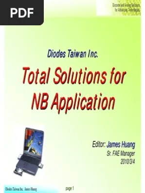 Diodes Total Solutions For Nb Application 20100304 Pdf