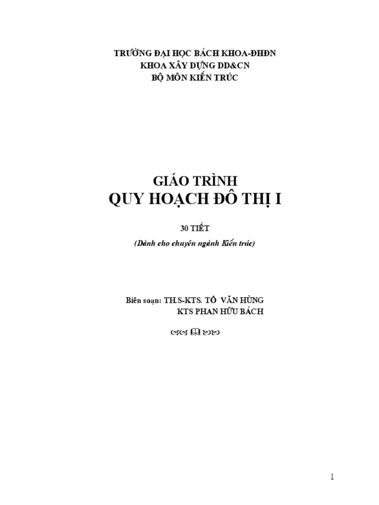 Quy Hoach Do Thi 1 | PDF