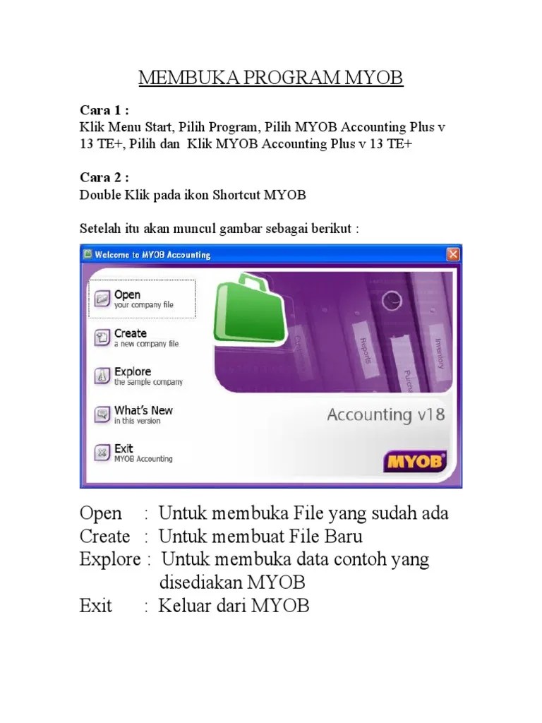 Selain kelompok akun dalam program myob juga terdapat level account. Materi Myob Pdf