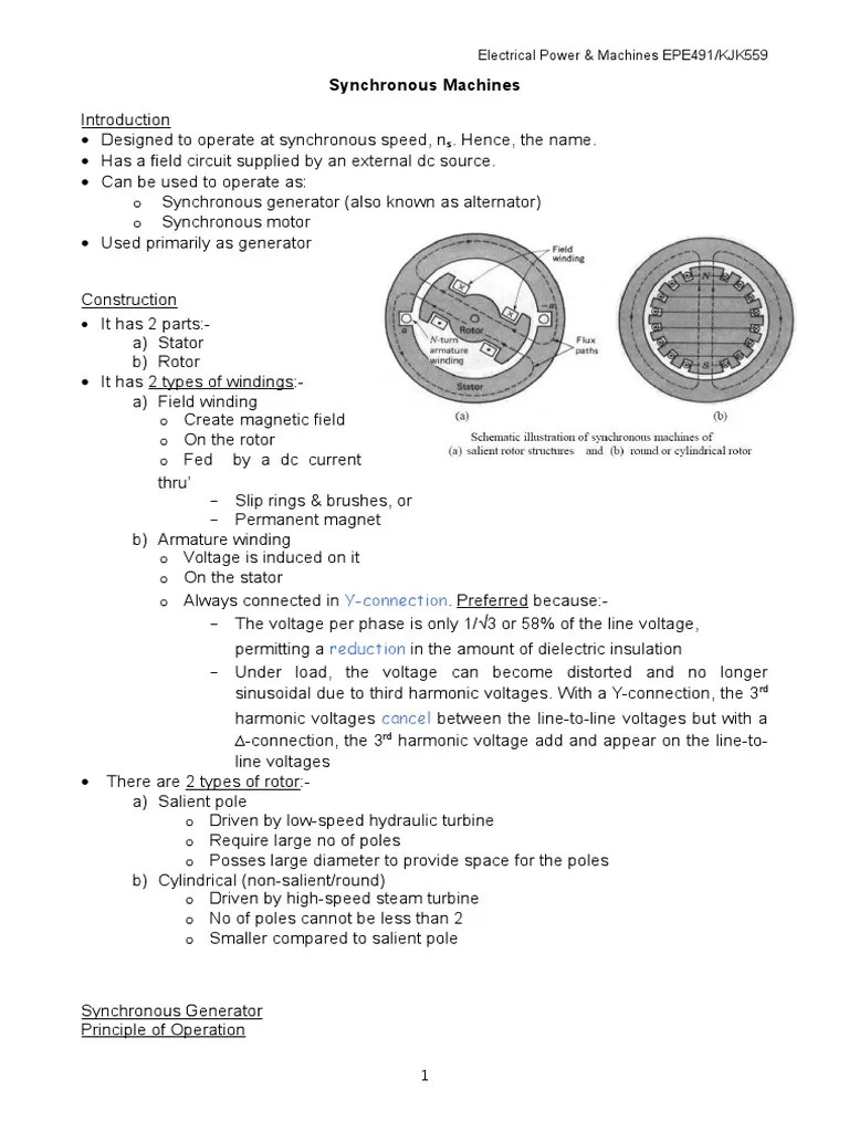 Synchronous Machines Rev 1 | PDF | Electrodynamics | Physics