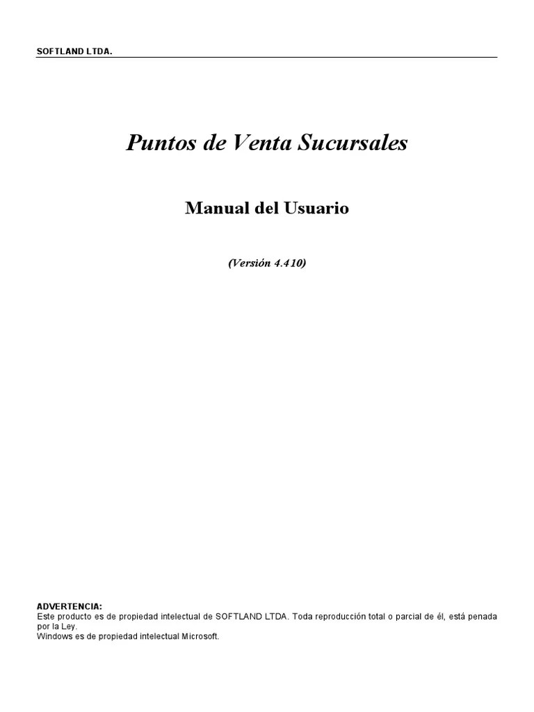 Manual Punto De Venta Softland | PDF | Servidor SQL De Microsoft ...