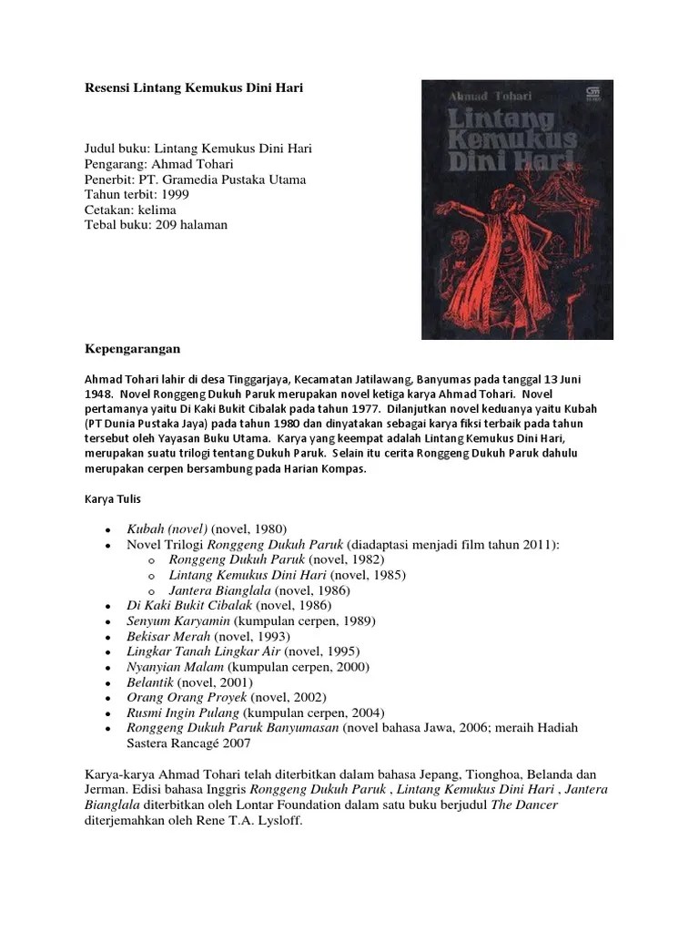 Resensi Novel Lintang Kemukus Dini Hari – Lakaran