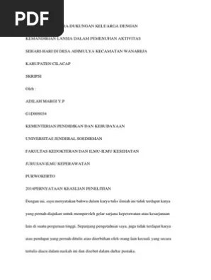 Dukungan Keluarga Dengan Kemandirian | PDF