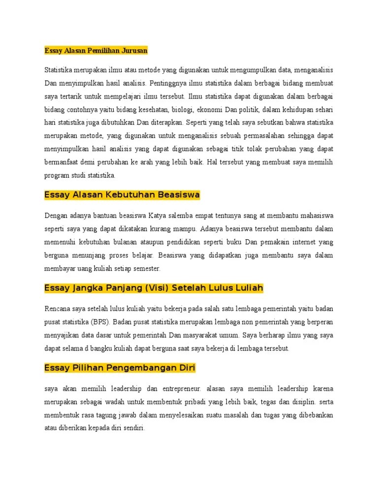 33+ Contoh essay diri sendiri untuk beasiswa ideas