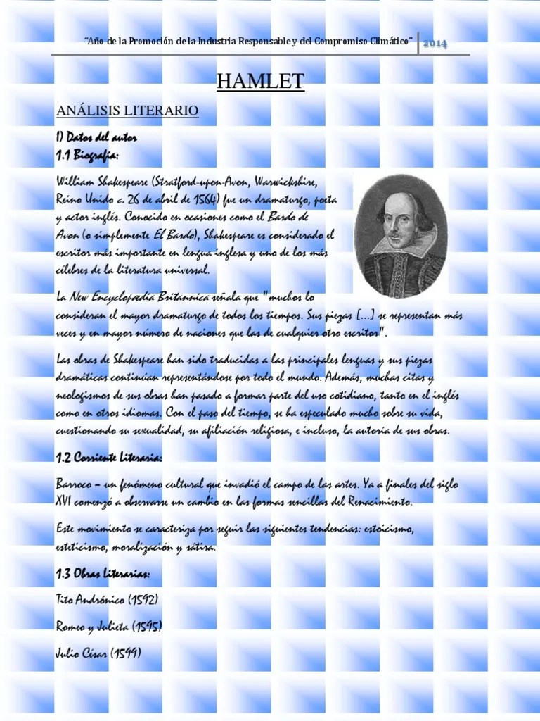 Ser O No Ser - Hamlet | PDF | William Shakespeare | Poesía