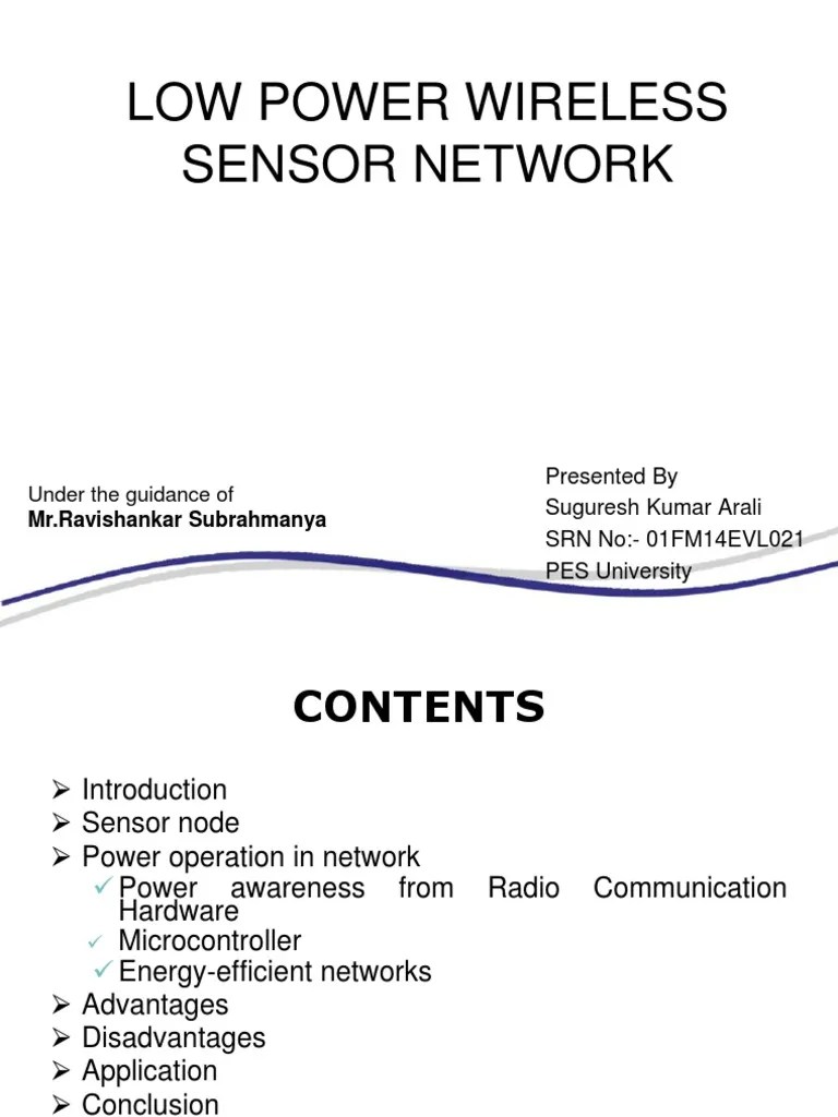 Low Power Wireless Sensor Network | PDF | Wireless Sensor Network ...