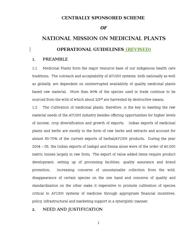 7848115600proposed Centrally Sponsored Scheme Of National Mission On ...