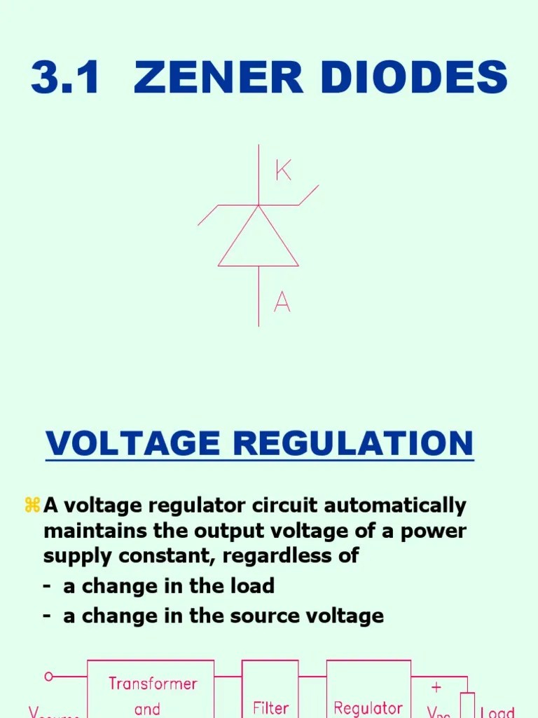 Zener Diodes Ppt8 Diode Voltage