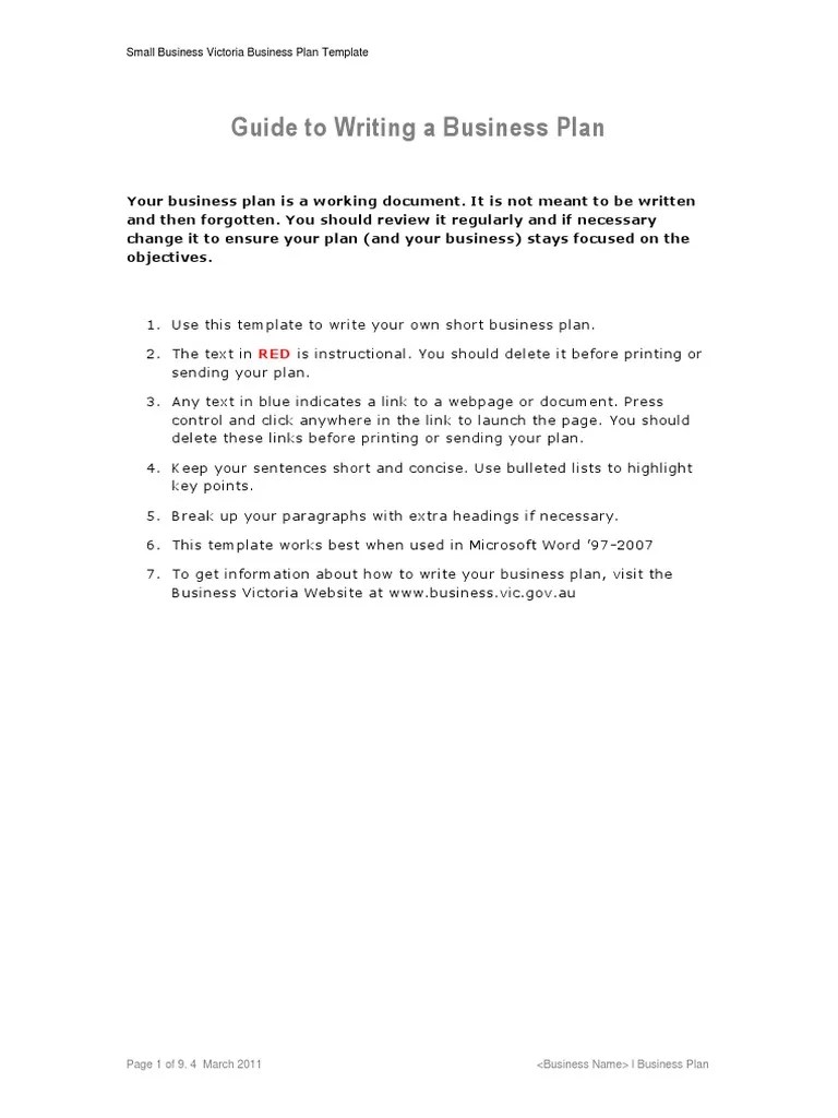 Guide To Writing A Business Plan Competition Strategic Management
