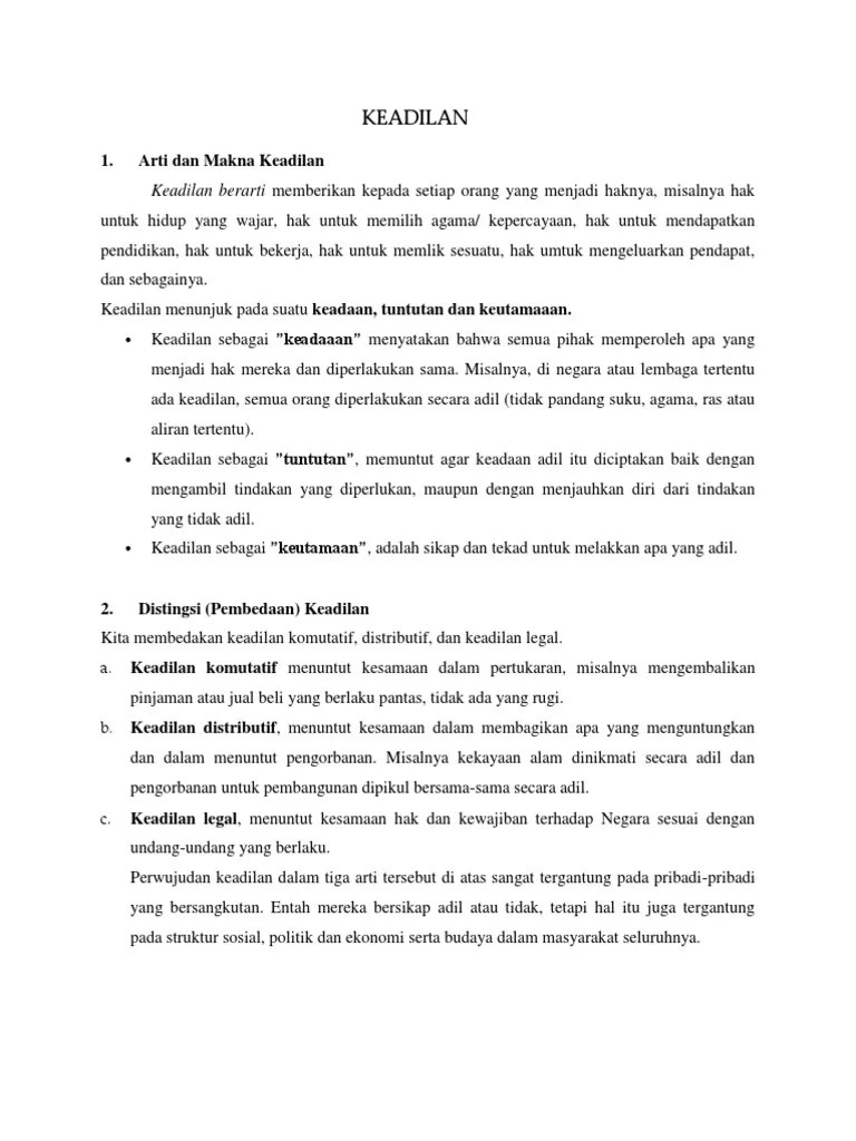 Makna KEADILAN | PDF
