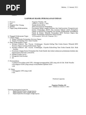 Contoh Format Laporan Perjalanan Dinas Pns Kumpulan Contoh Laporan 