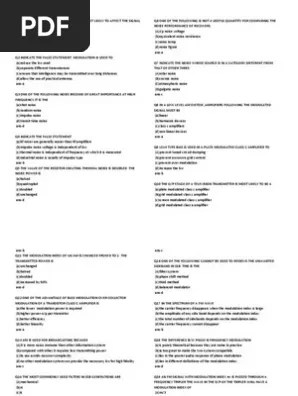 Questions In Electronics And Telecommunications For Net