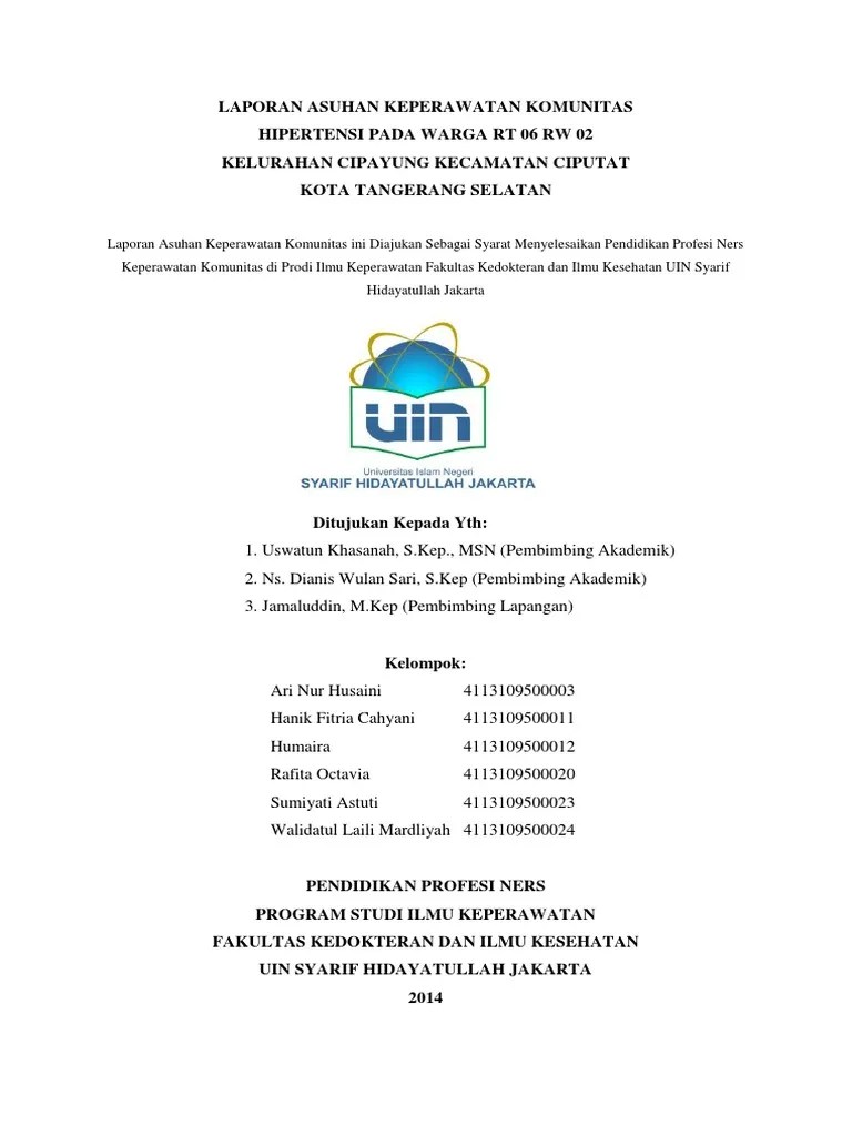 Laporan Asuhan Keperawatan Komunitas | PDF