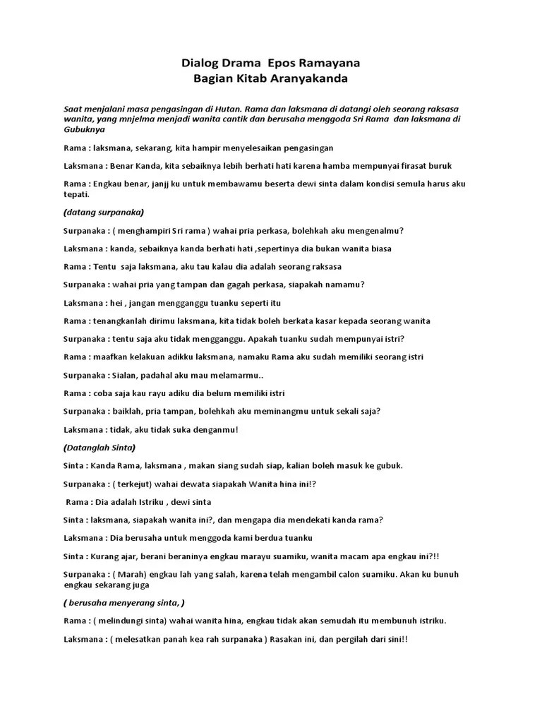 Cerita Rama Dan Sinta Dalam Bahasa Jawa – Goreng