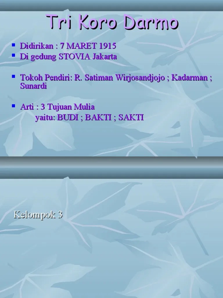 Tri Koro Darmo | PDF