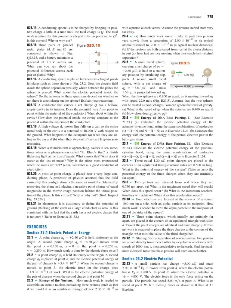 Physics II Problems PDF | PDF | Electric Charge | Proton