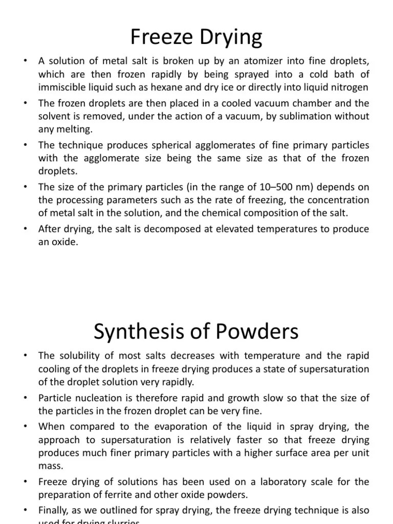 Freeze Drying.ppt | Freezing | Freeze Drying