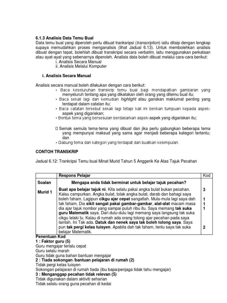 14.12.2016 · temu bual melibatkan perbualan antara penyelidik dengan rsubjek kajian bertujuan untuk mendapatkan maklumat yang releven. Cara Menganalisis Data Temubual Temusahaja