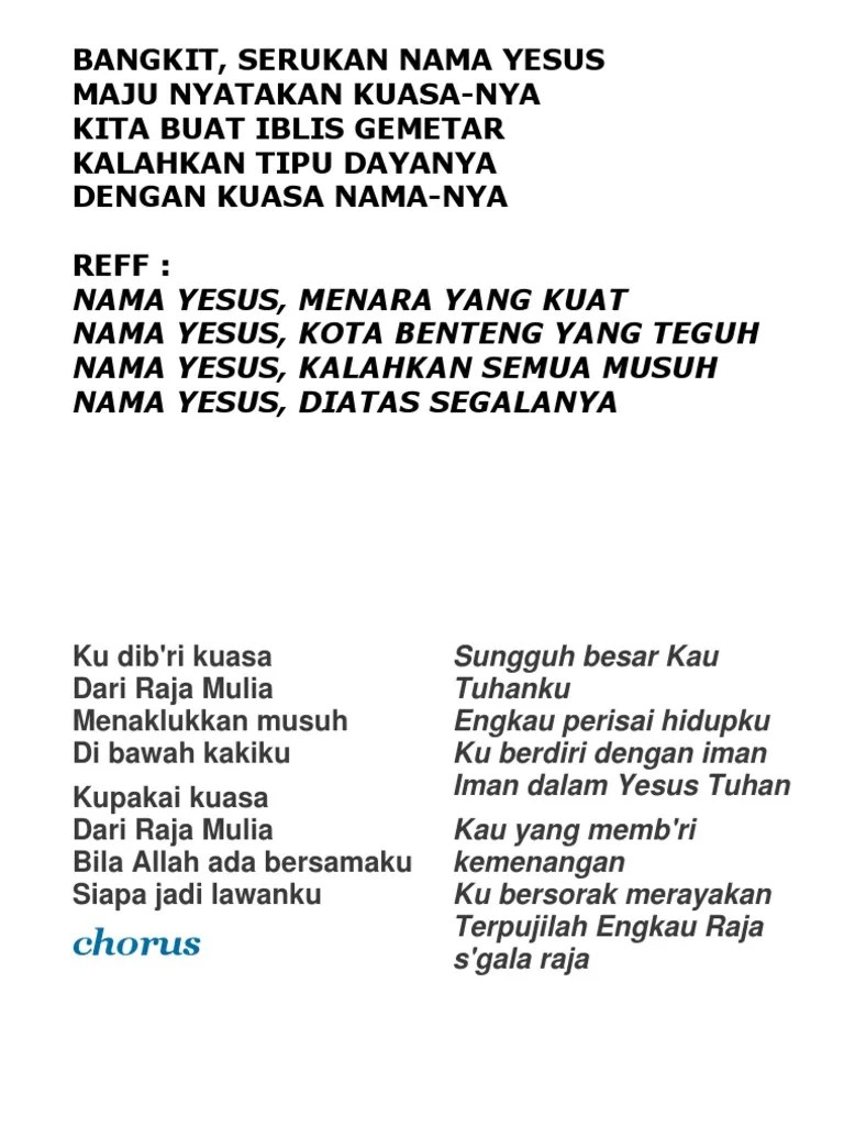 Kumpulan lagu ku di bri kuasa dari raja mulia full album. Teks Lagu Pdf