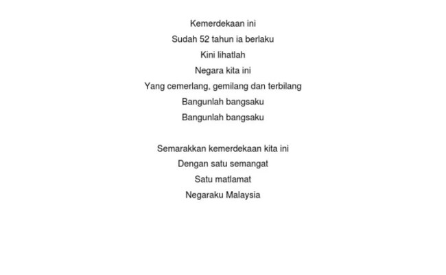 Zaheera ibrahim sajak merdeka bukan sekadar kata youtube. Koleksi Sajak Merdeka Otosection