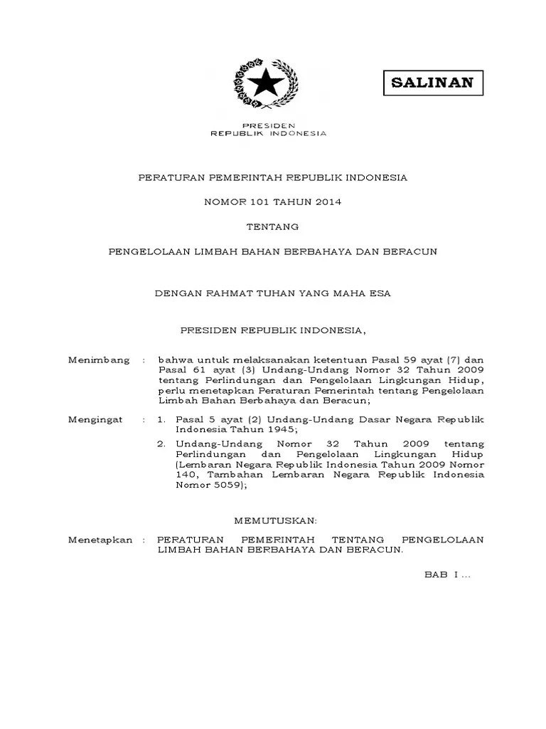 Pengaturan Limbah B3 | PDF