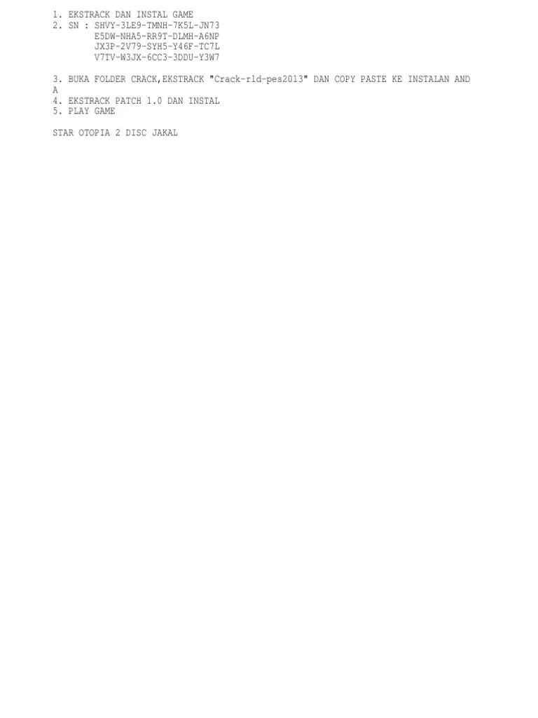 Cara Install PES 20113