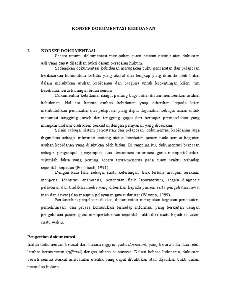 Konsep Dokumentasi Kebidanan | PDF