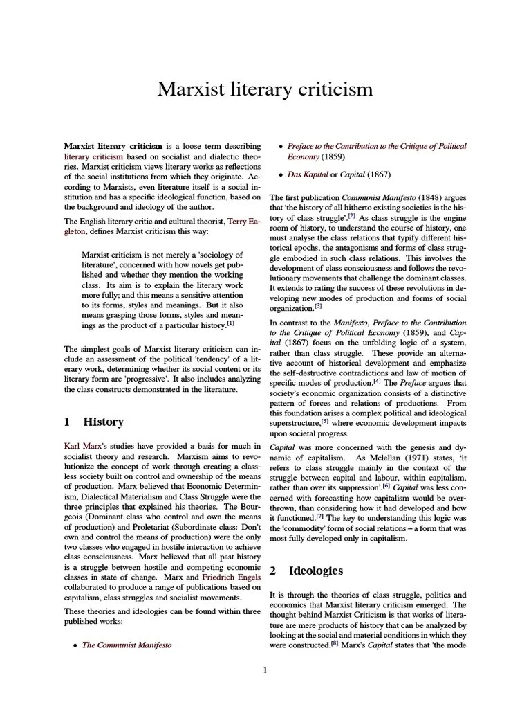 Marxist Literary Criticism | PDF | Communism | Identity Politics