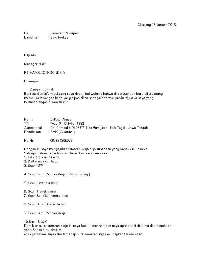 Find out the most recent pictures of contoh . Cv Surat Lamaran Kerja Pdf