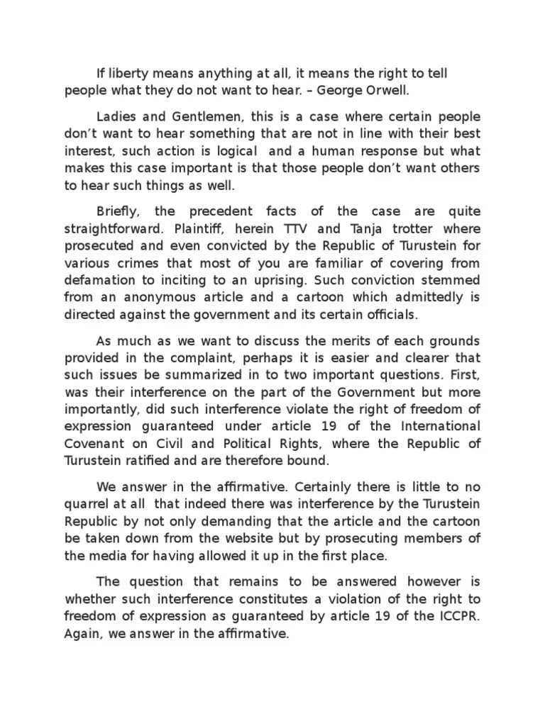 Closing Argument Template