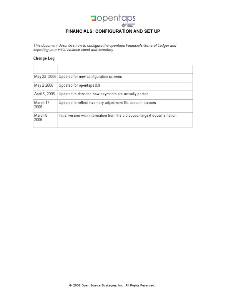 Configuring The General Ledger | PDF | Accounts Payable | Debits And ...