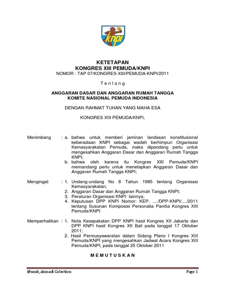 Mengadakan kegiatan lain yang sah untuk mencapai tujuan organisasi. Contoh Anggaran Dasar Dan Anggaran Rumah Tangga Organisasi Kemasyarakatan Barisan Contoh