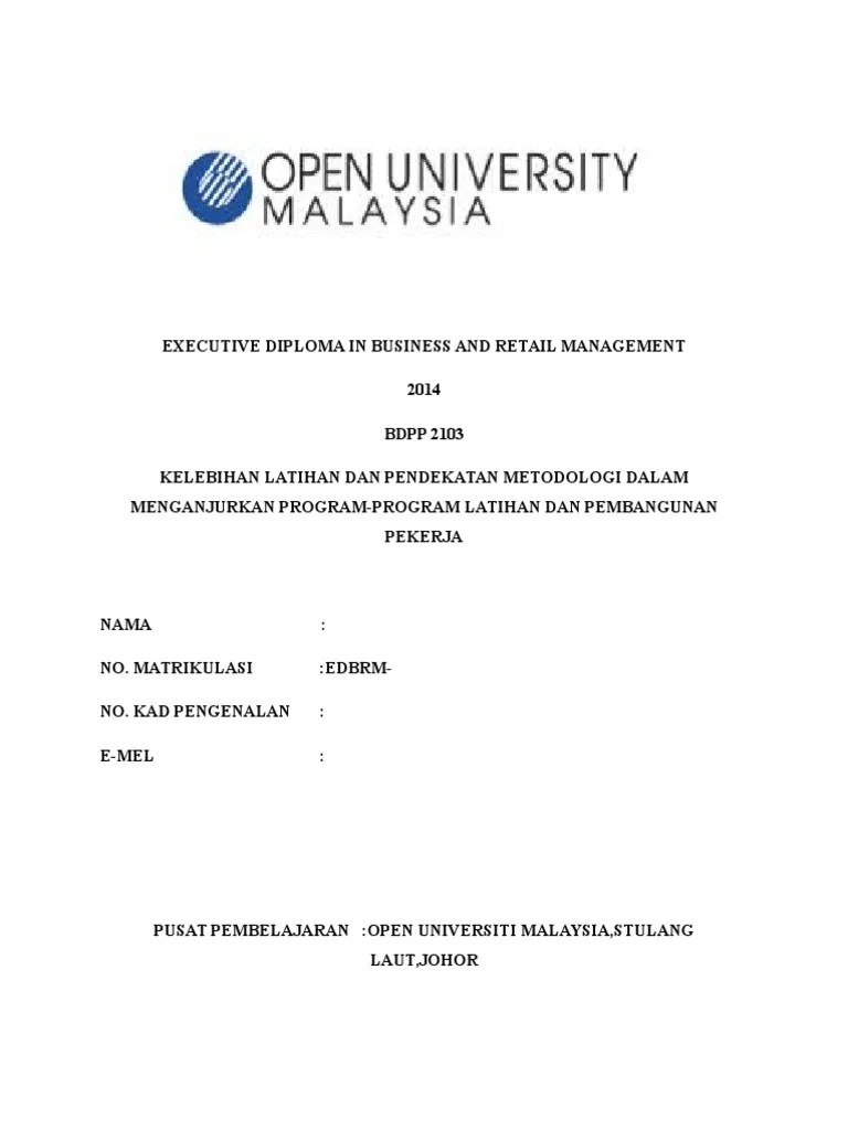Sy cuba untuk kongsi bagaimana cara buat assignment terbaik dan mantap. Cover Page For Oum Assignment Pdf
