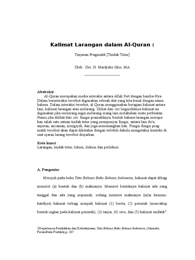  Digilib Uin Suka Ac Id 24135 1 Kalimat 20larangan 20dalam 20al Qur 27an 20 20marjoko 20idris 20fix Pdf 