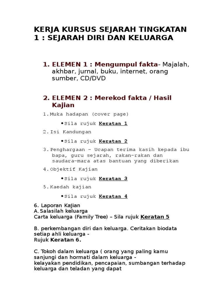 Muka Depan Folio Sejarah Tahun 5 / Sejarah Tahun Enam 1