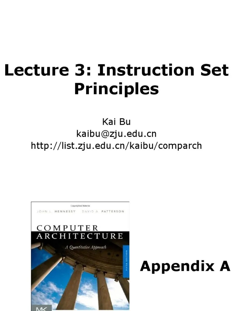 Lec03 Instruction | PDF | Instruction Set | 64 Bit Computing