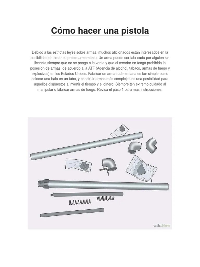 Cómo Hacer Una Pistola | PDF | Munición | Pistola