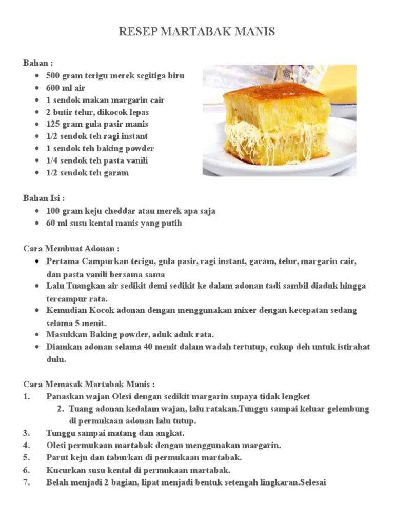 Resep Martabak Manis | PDF