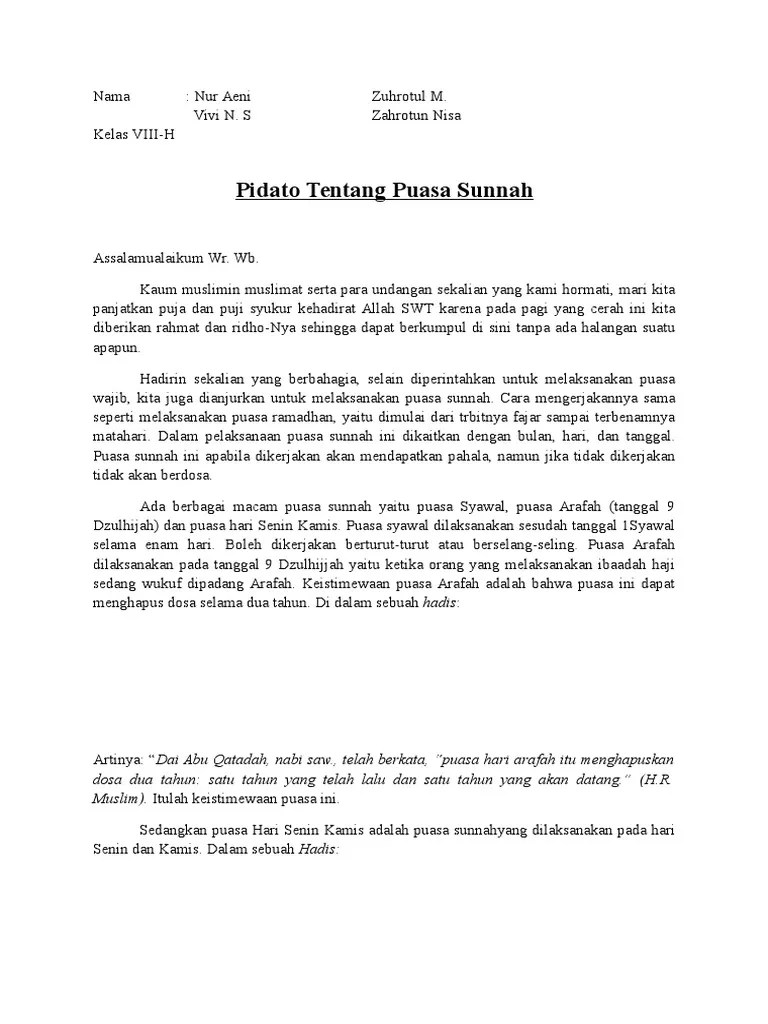 Teks Pidato Singkat Tentang Bulan Ramadhan – Hal