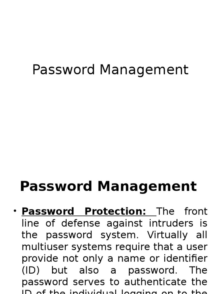 Password Management | PDF | Password | Secure Communication