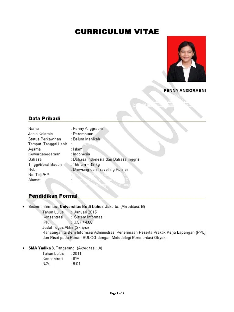 You'll find cv template doc files in this word resume template and so . Contoh Cv Fresh Graduated Pdf