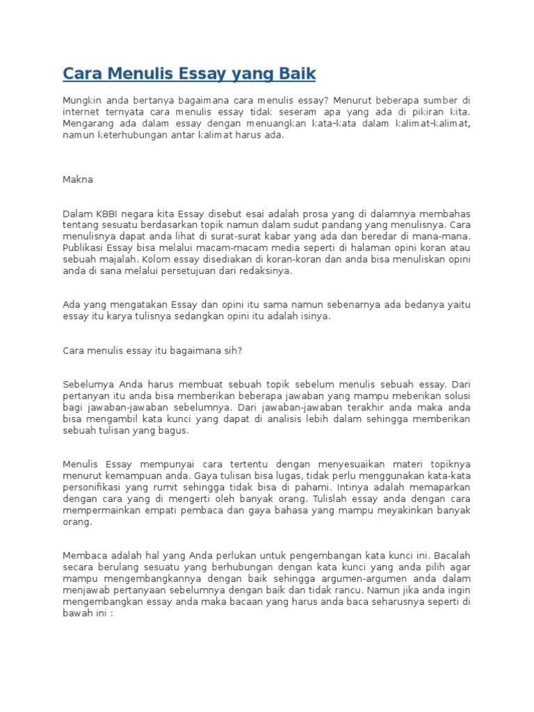 Contoh Esai Singkat Tentang Internet - Aneka Macam Contoh