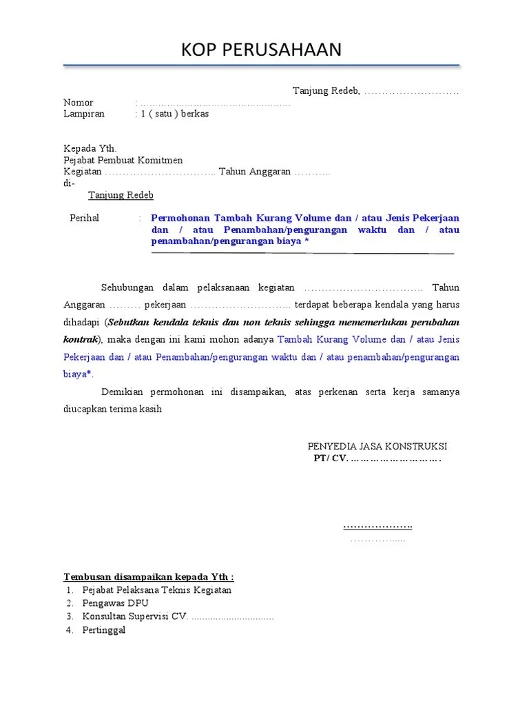 Format Standar Adendum | PDF