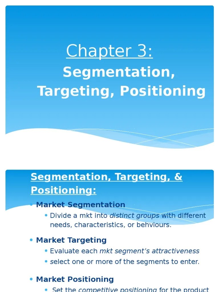 Chapter 3 - Target Marketing | PDF | Market Segmentation | Marketing