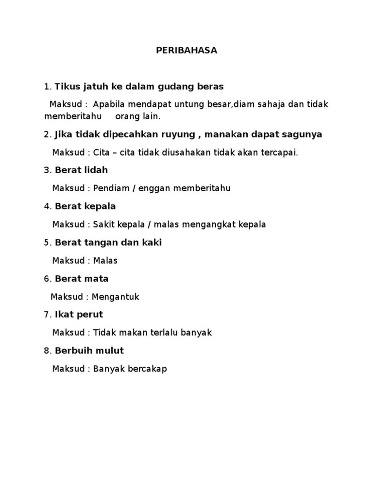 Contextual translation of makna peribahasa ikat perut into english. Peribahasa Pdf