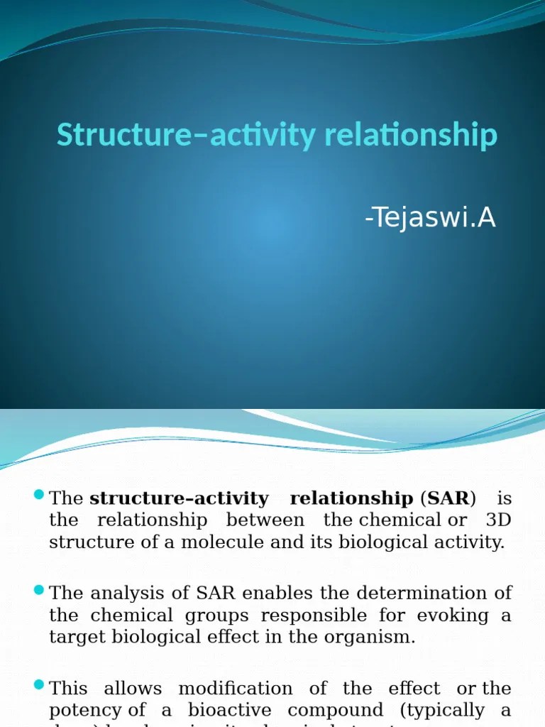 Structure-Activity Relationship | PDF | Biological Activity | Metabolism
