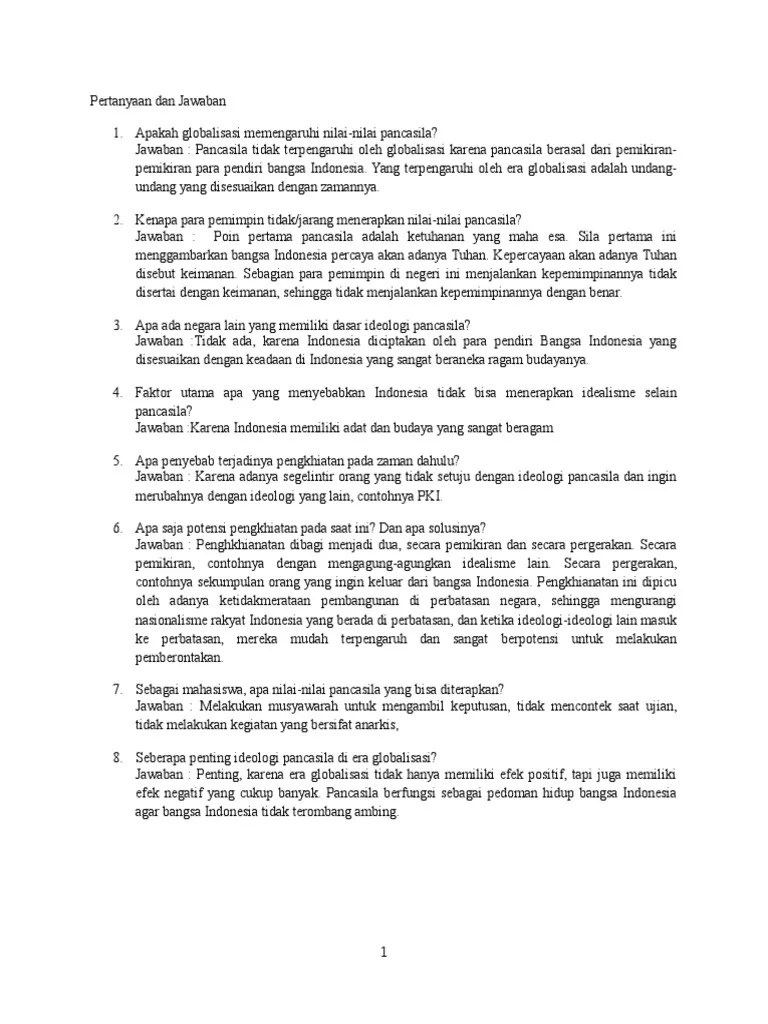 Soal latihan lcc pancasila dan uud 1945 online. Soal Dan Jawaban Tentang Pancasila Sebagai Dasar Negara Kemendikbud