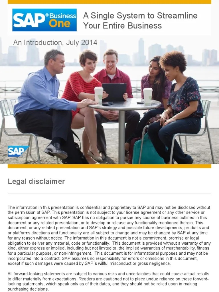 Introduction To SAP Business One | PDF | Sap Se | Cloud Computing