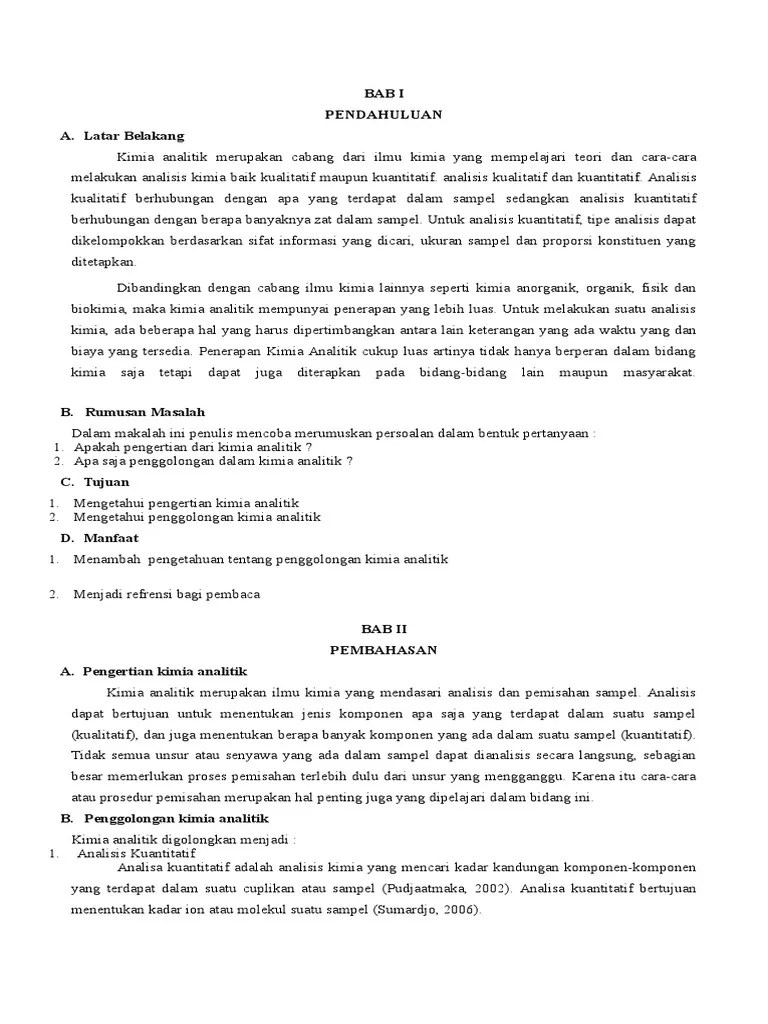 Kimia Analitik | PDF